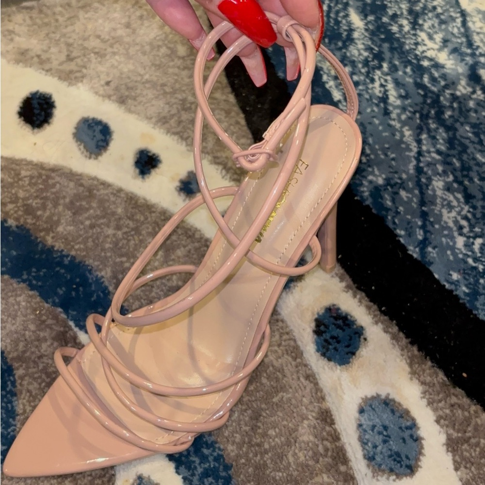 Fashion Nova Blush Strappy Heels